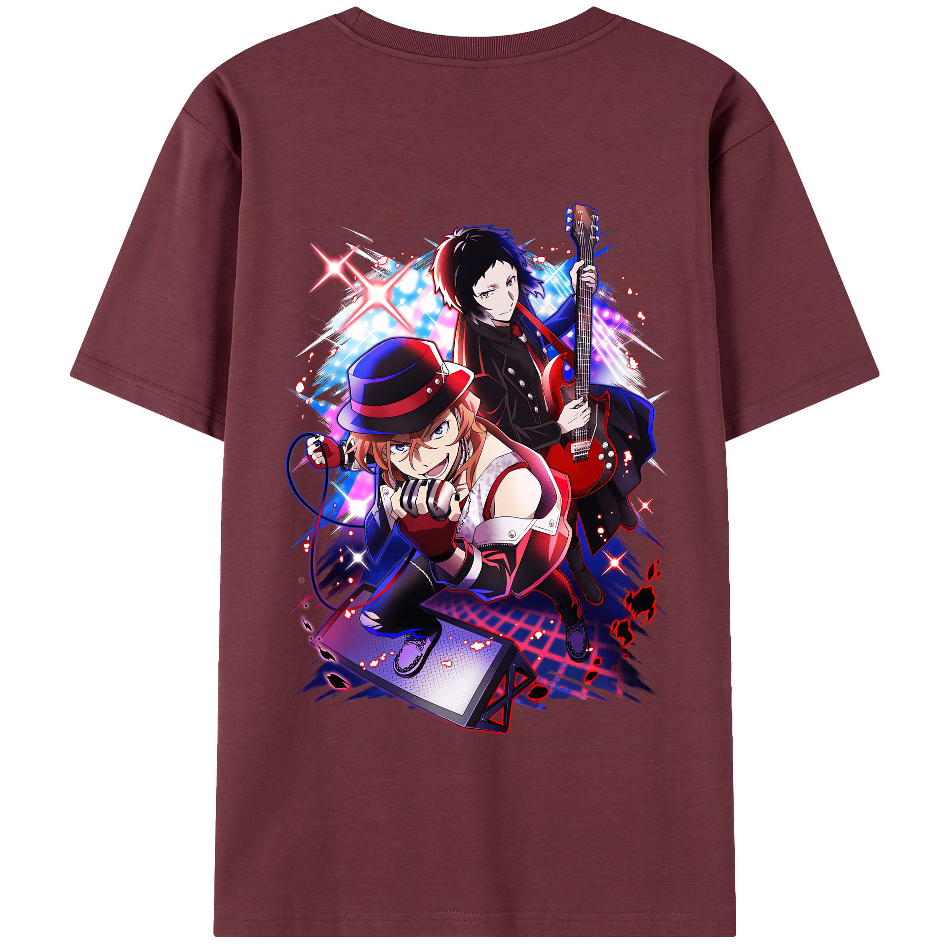 （画像用） 文豪ストレイドッグス Bungo Stray Dogs 綿100％半袖Tシャツ（背面プリント）